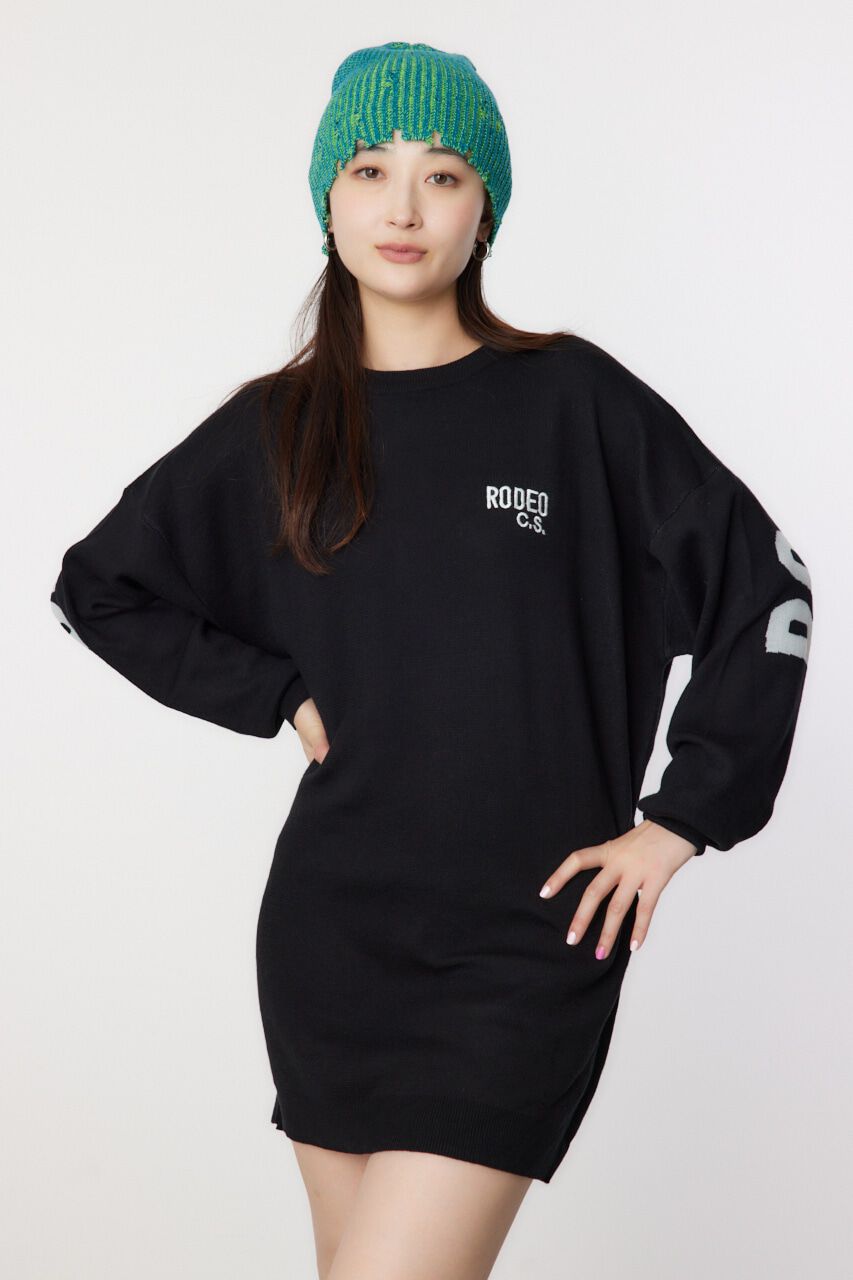 RODEO CROWNS「スウェットライクロゴニットワンピース」|ワンピース|