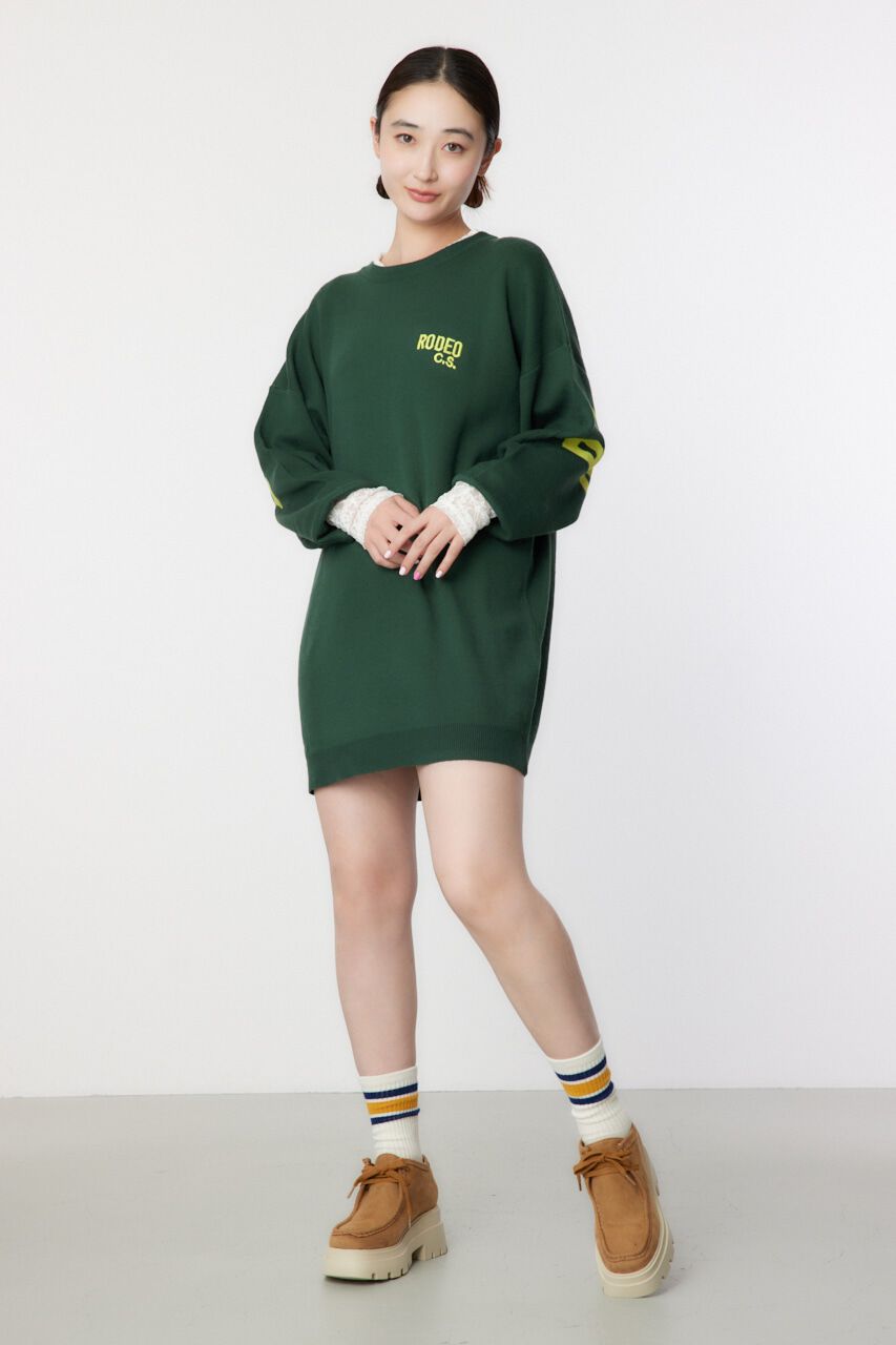 RODEO CROWNS「スウェットライクロゴニットワンピース」|ワンピース|