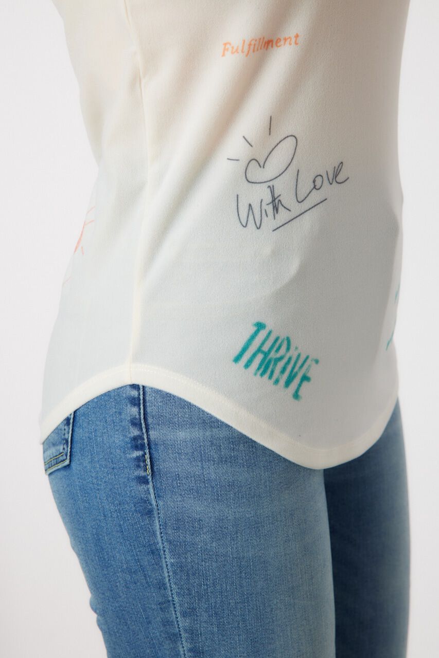 RODEO CROWNS「Brushedテキストシアートップス」|Tシャツ・カットソー|