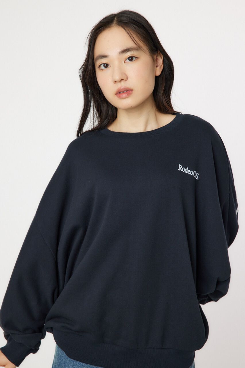 RODEO CROWNS「ドルマンバックロゴスウェット」|パーカー|BLK