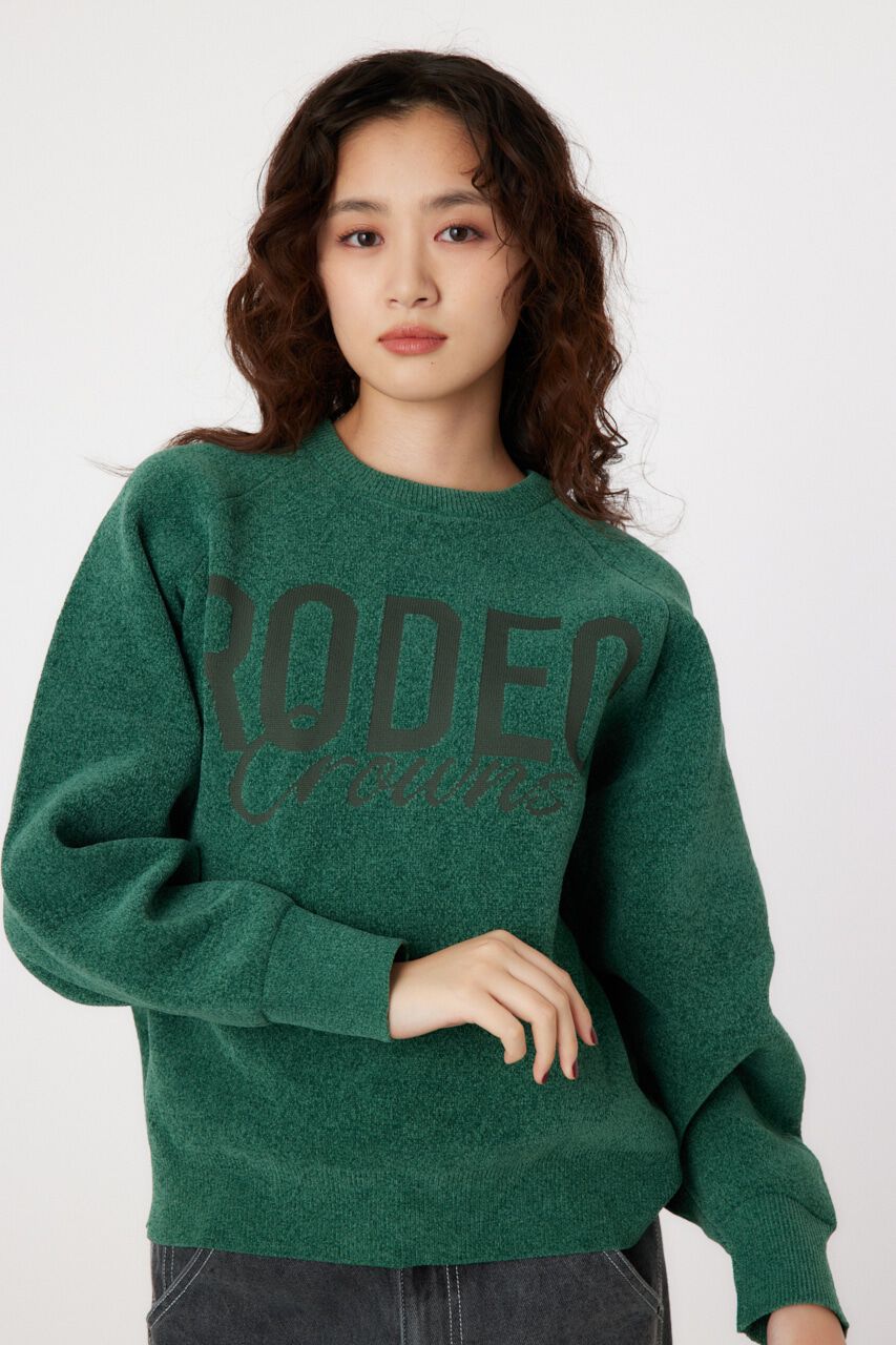 RODEO CROWNS「モールエンボスロゴニットトップス」|ニット・セーター|D/GRN3
