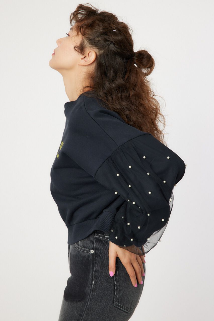 RODEO CROWNS「デコレーションスリーブスウェット」|パーカー|