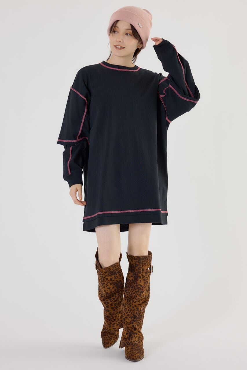 RODEO CROWNS「カラーステッチレイヤードワンピース」|ワンピース|