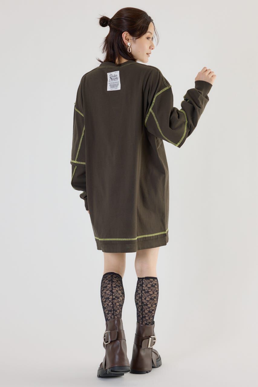 RODEO CROWNS「カラーステッチレイヤードワンピース」|ワンピース|