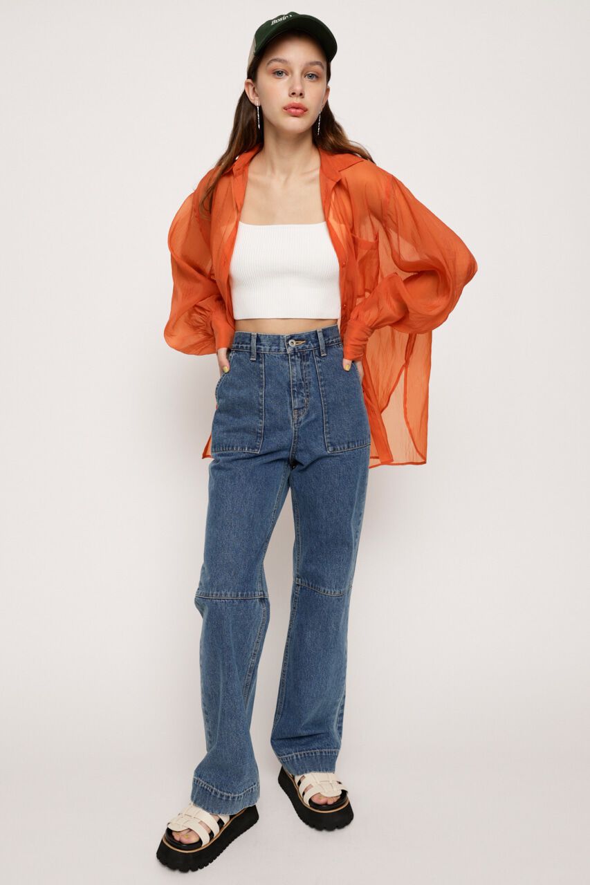 SLY「VOLUME SLEEVE SHEER シャツ」|シャツ・ブラウス|