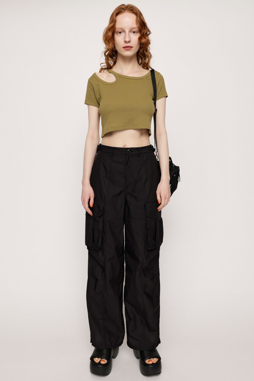 SLY「SHEER NYLON CARGO パンツ」|その他|BLK