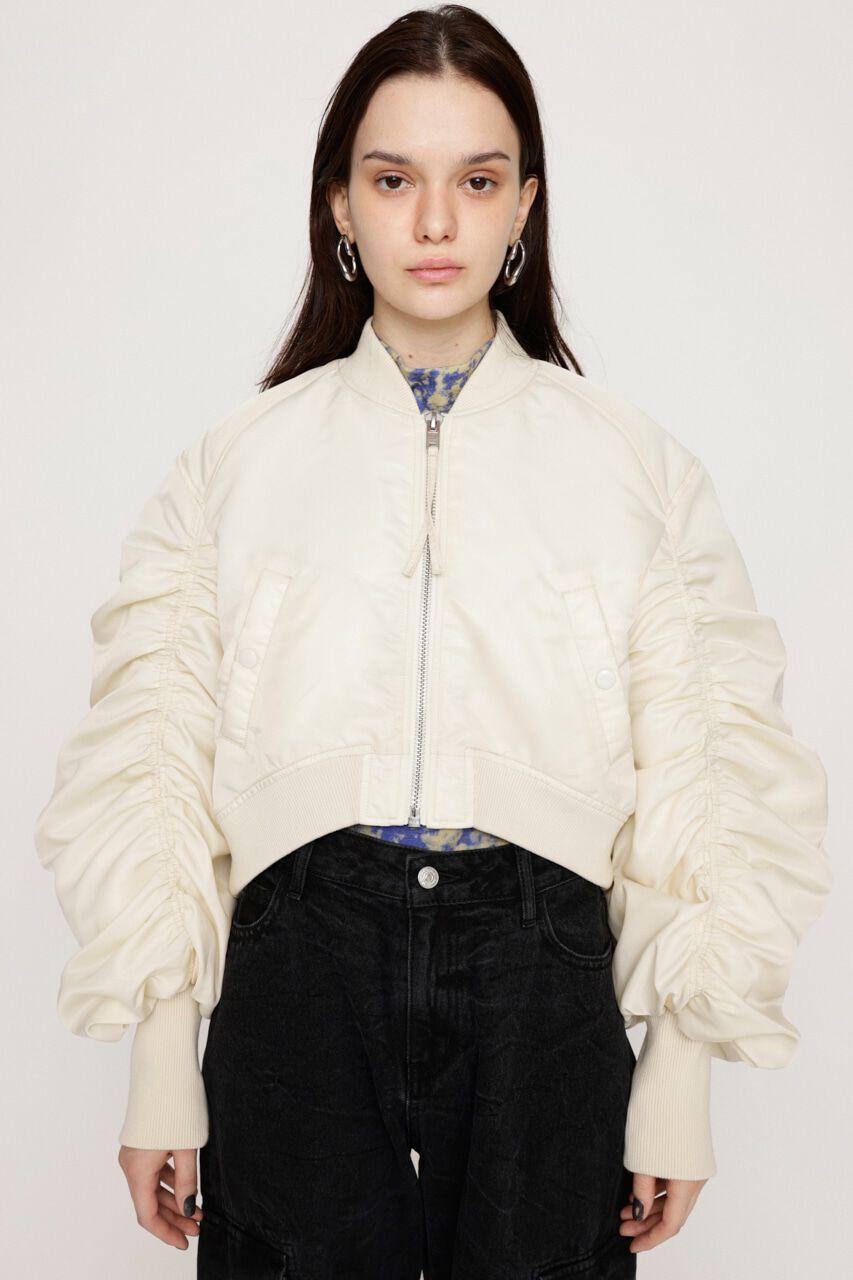 SLY「CROP GATHER MA-1」|ブルゾン・スタジャン|