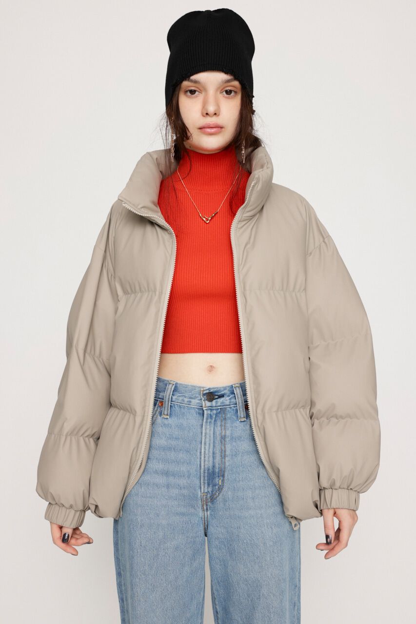 SLY「FINE TOUCH PUFFER ジャケット」|ブルゾン・スタジャン|GREIGE