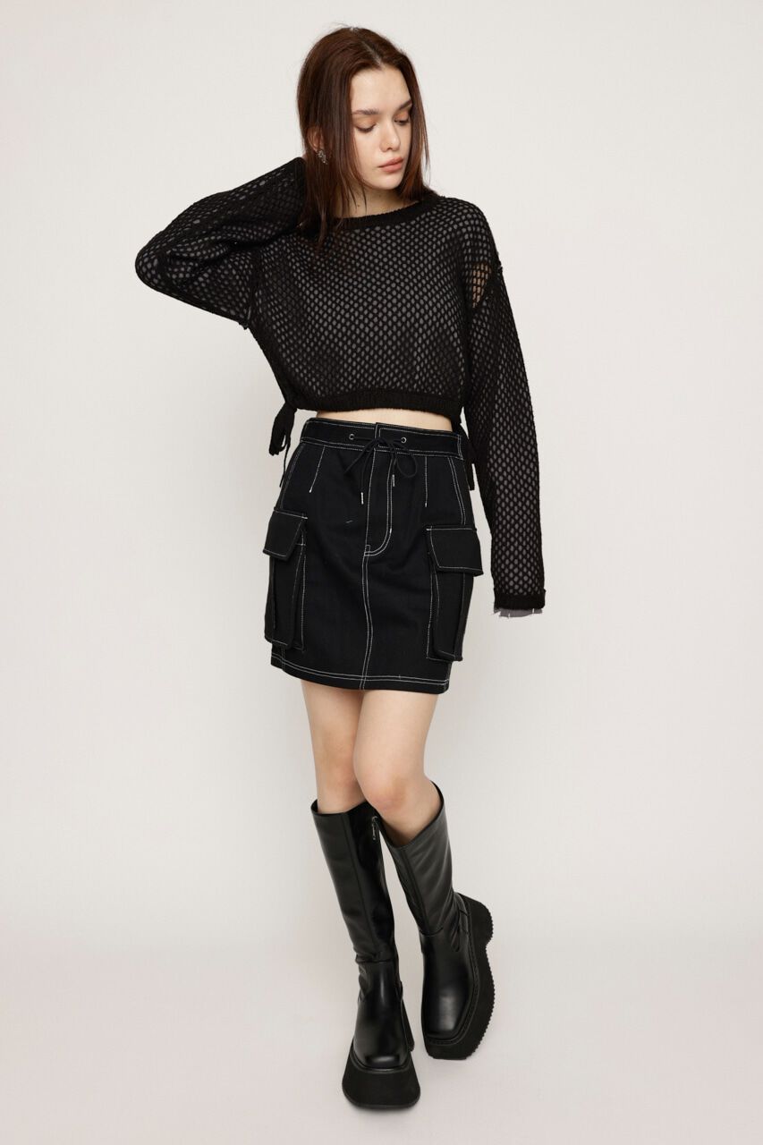 SLY「COMBI CUT ショートスカート」|スカート|