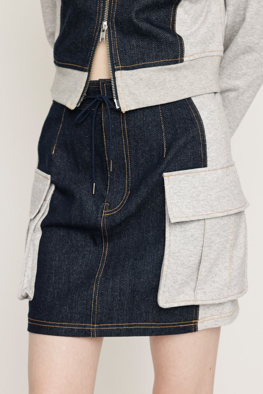 SLY「COMBI CUT ショートスカート」|スカート|