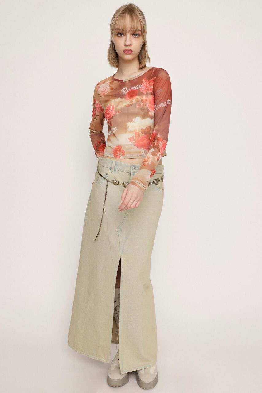 SLY「GRAPHICAL SHEER トップス」|Tシャツ・カットソー|