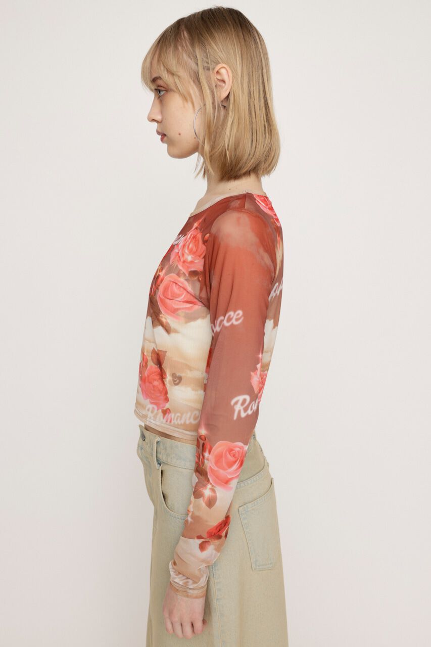 SLY「GRAPHICAL SHEER トップス」|Tシャツ・カットソー|