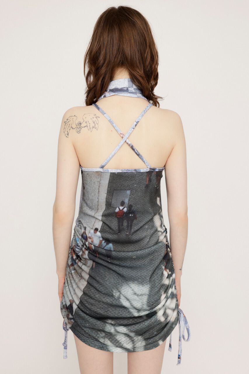 SLY「PHOTO PRINT SHIRRING ワンピース」|ワンピース|