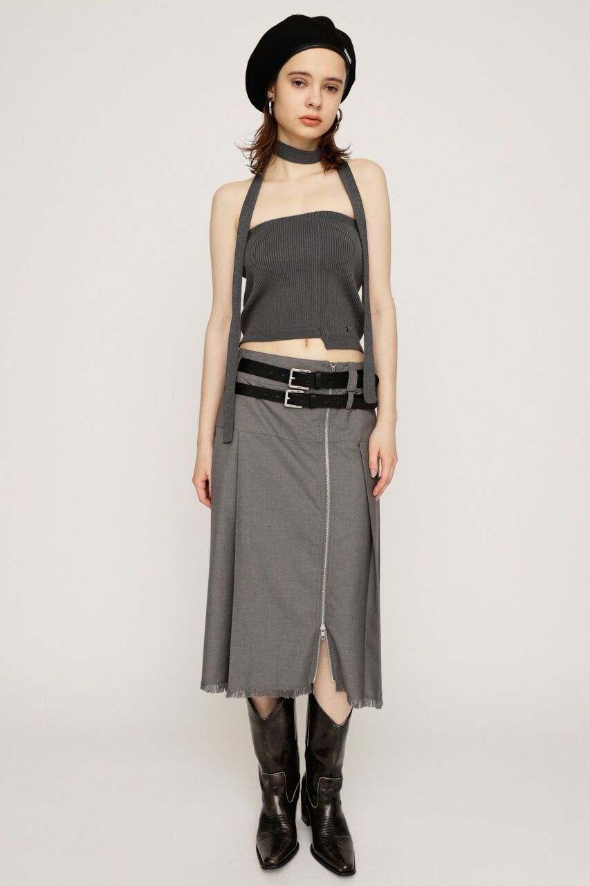 SLY「TIE SET BARE KNIT トップス」|チューブトップ|