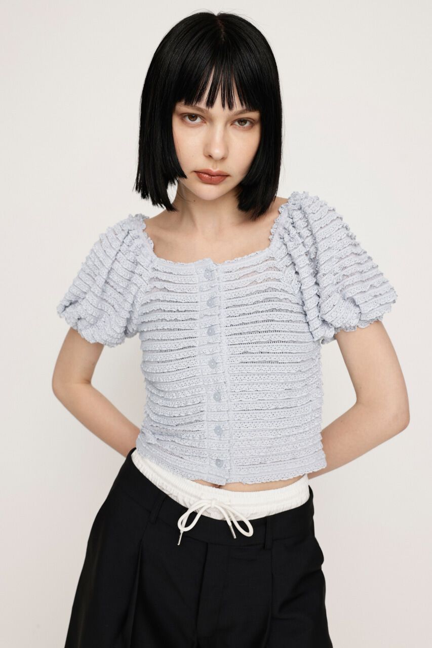 SLY「FRILL PUFF CUT トップス」|Tシャツ・カットソー|