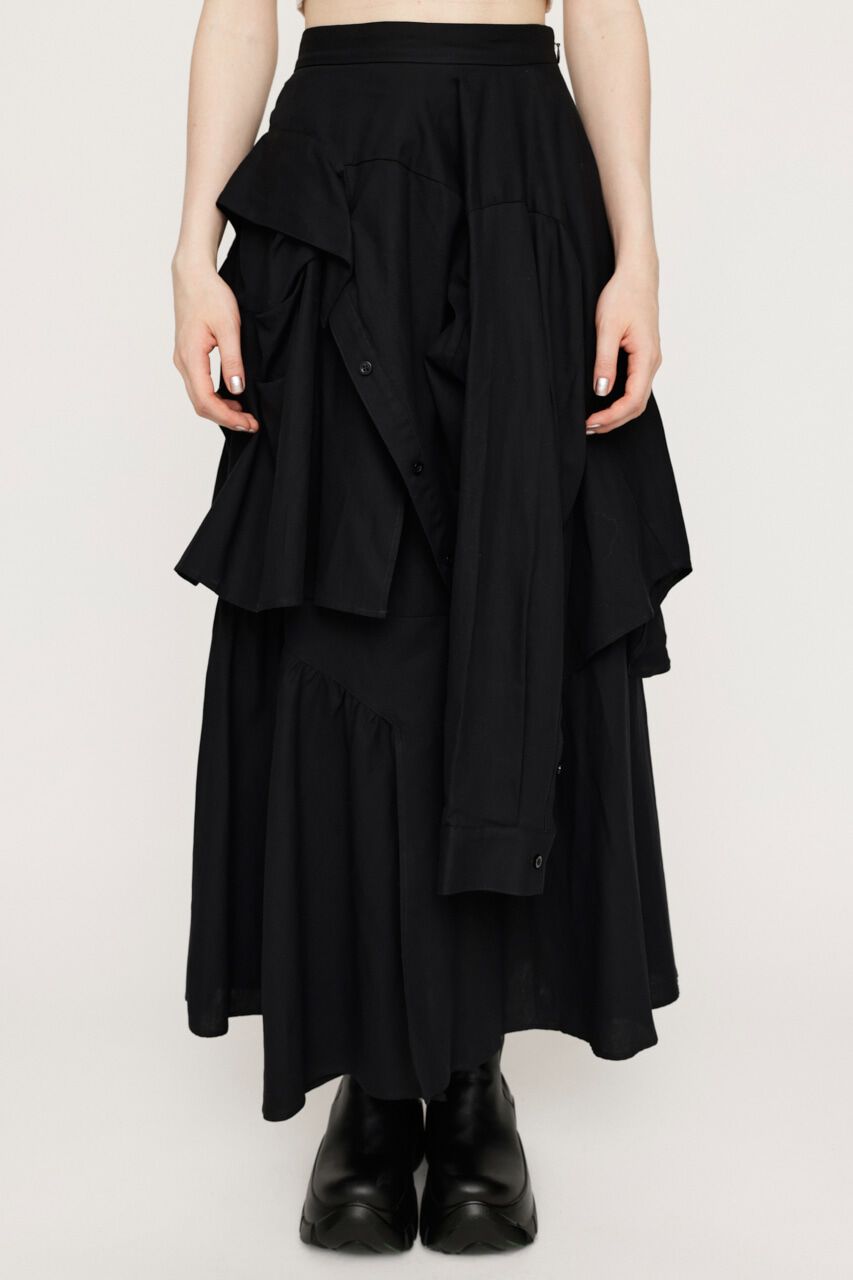 SLY「PLAID LAYERED ロングスカート」|スカート|