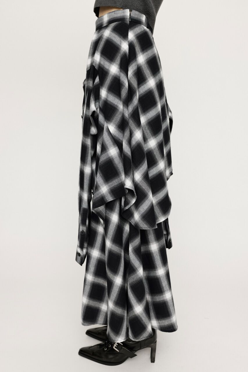 SLY「PLAID LAYERED ロングスカート」|スカート|