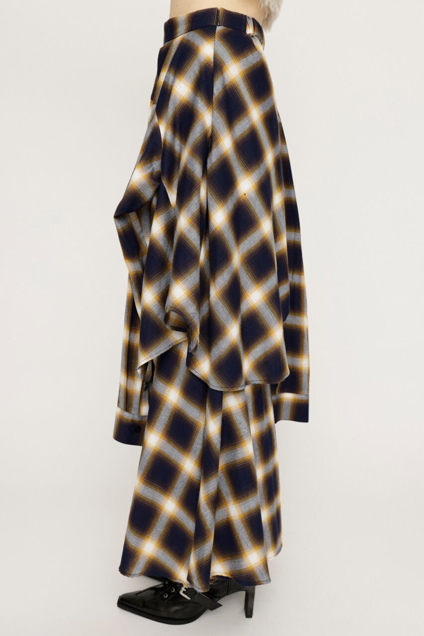 SLY「PLAID LAYERED ロングスカート」|スカート|