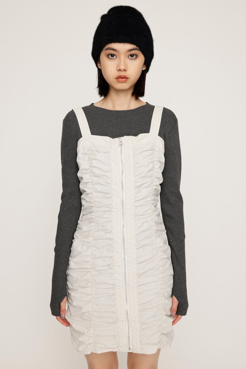 SLY「NYLON GATHER CAMI ショートワンピース」|ワンピース|