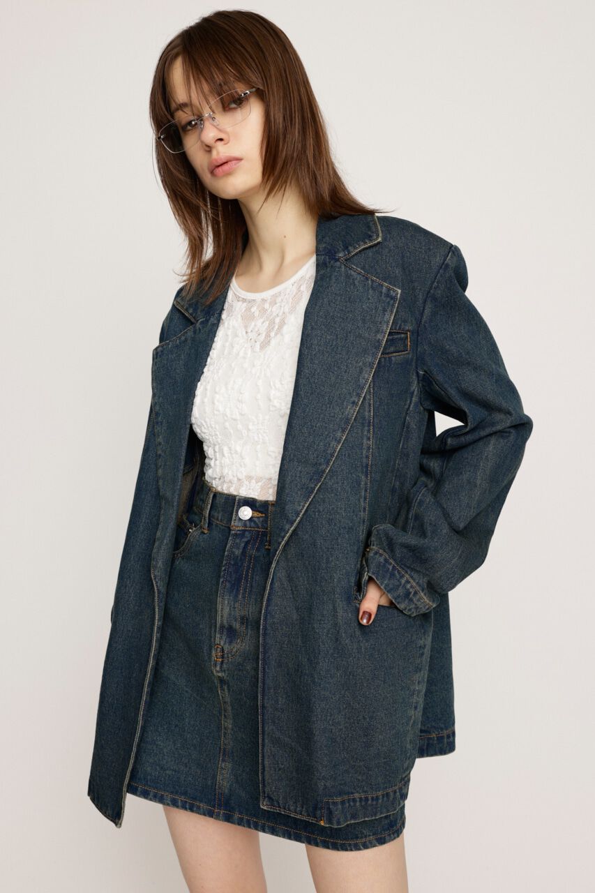 SLY「SINGLE DENIM JK-AB」|デニムジャケット|BLU