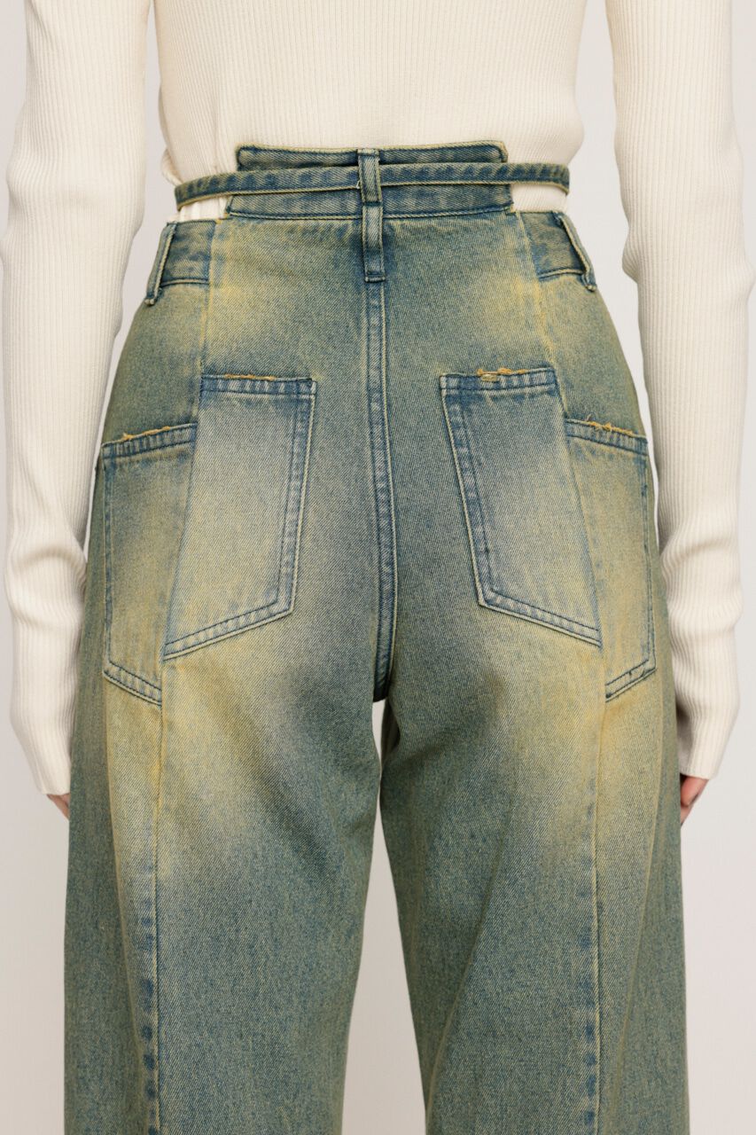 SLY「CUT OFF WAIST STRAIGHT パンツ」|デニム|