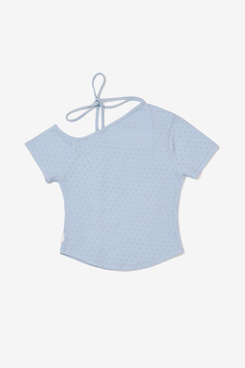 SHEL'TTER SELECT「リボン ワンショルダーショートスリーブ トップ」|Tシャツ・カットソー|