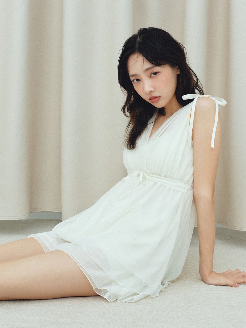 SNIDEL HOME「ナイトブラ付きチュールチュニックセットアップ」|ルームウェア|