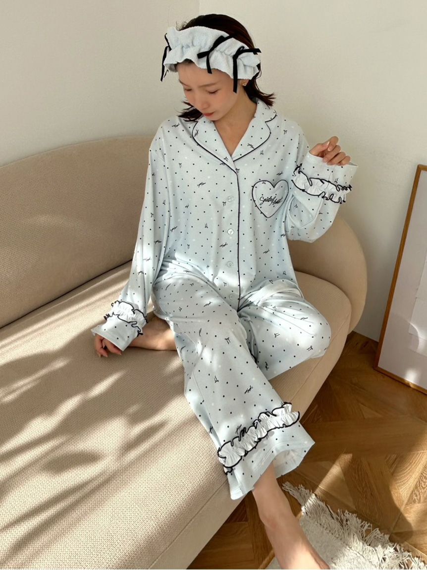 SNIDEL HOME「ハートドット柄ロングパンツ」|ルームウェア|