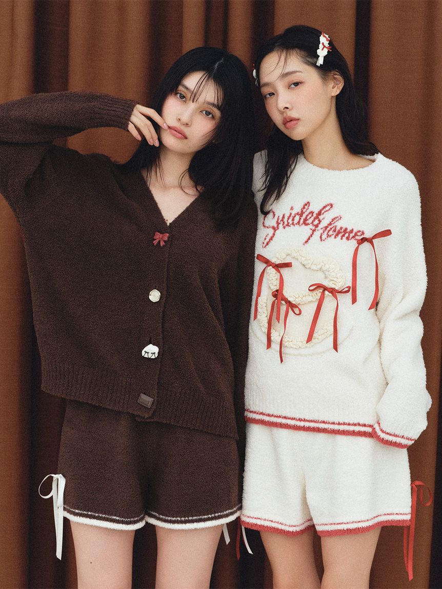 SNIDEL HOME「【Milcrea】リボンニットショートパンツ」|ルームウェア|