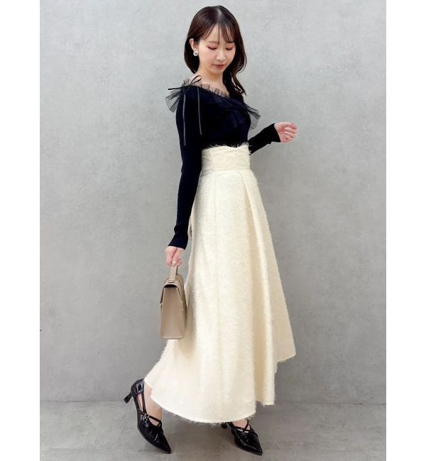 dazzlin「フサフサジャカードフレアスカート」|スカート|