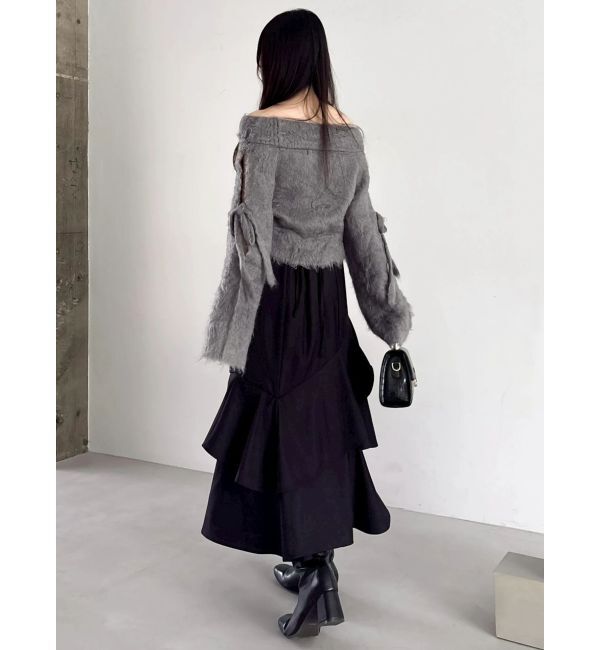 dazzlin「【再生産/新色追加】バックレースアップアシメマーメイドスカート」|スカート|