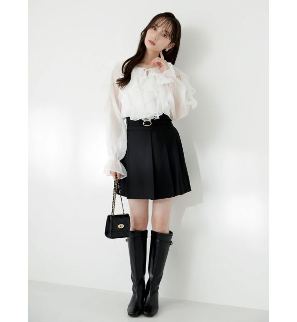 dazzlin「Vカットミニプリーツスカート」|スカート|