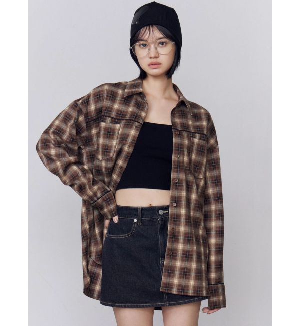 EMODA「エッジレースオーバーシャツ」|シャツ・ブラウス|ベージュ