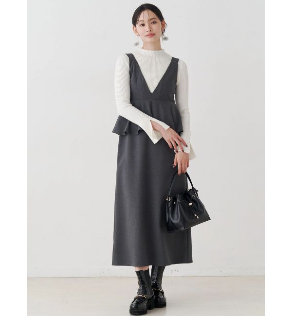 MERCURYDUO「【追加生産】フレアスリーブハイネックリブニット」|ニット・セーター|