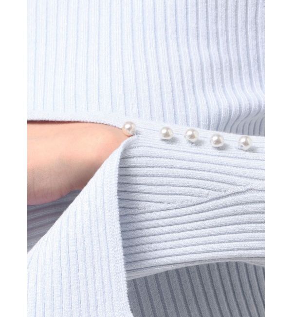 MERCURYDUO「【追加生産】フレアスリーブハイネックリブニット」|ニット・セーター|