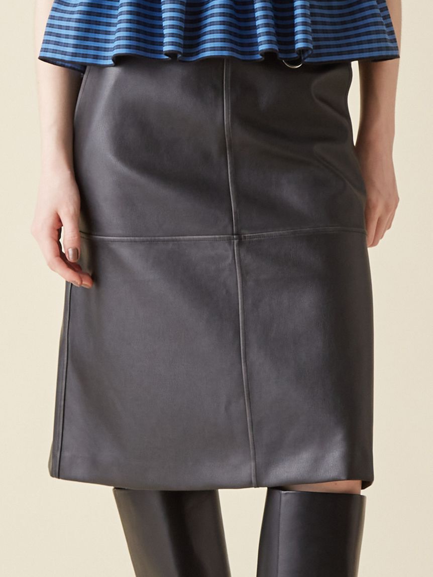 FURFUR「レザーライクミディスカート」|スカート|