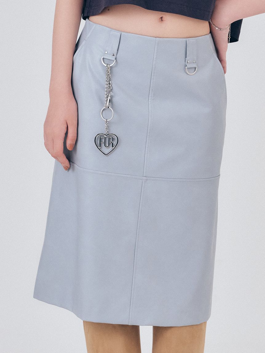 FURFUR「レザーライクミディスカート」|スカート|