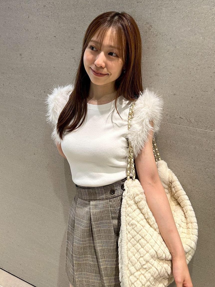 FURFUR「【限定カラー】エコファースリーブニットトップス」|ニット・セーター|