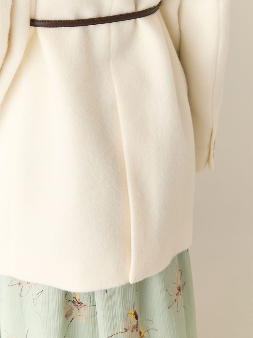 LILY BROWN「ベルト付きシャギーオーバージャケット(Hearts2Hearts着用)」|テーラードジャケット|