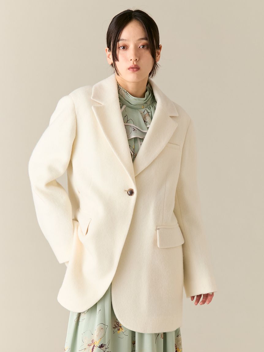 LILY BROWN「ベルト付きシャギーオーバージャケット(Hearts2Hearts着用)」|テーラードジャケット|