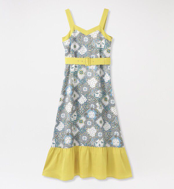  「サテンジャカードキャミソールドレス」|ドレス|ホワイト