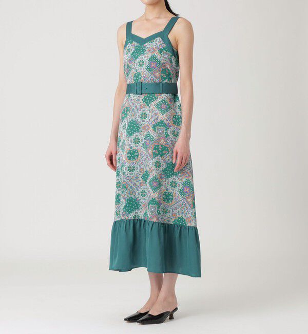  「サテンジャカードキャミソールドレス」|ドレス|