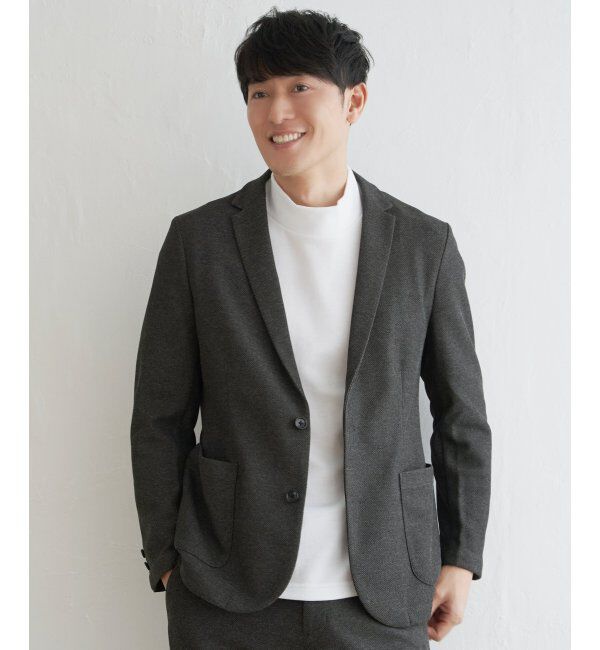 IKKA LOUNGE「【セットアップ対応】GOKU楽ワークウールライクジャケット」|テーラードジャケット|