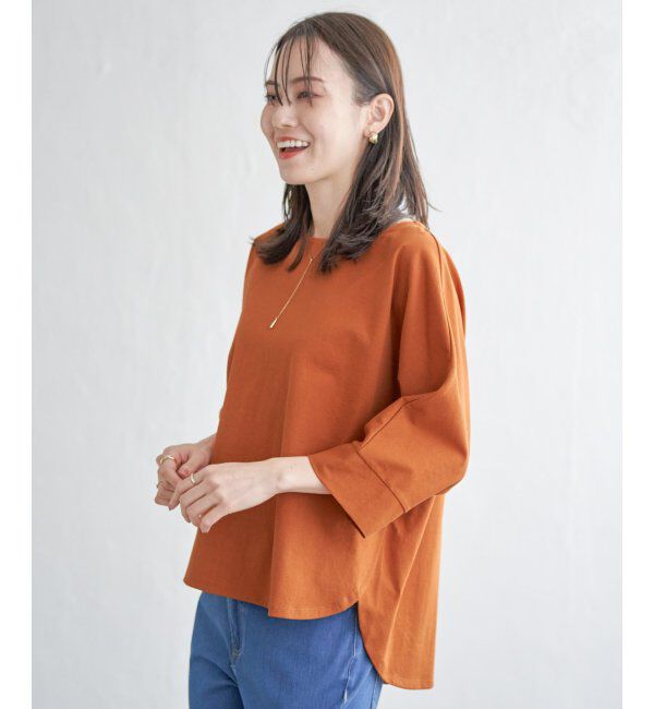 ikka「【雑誌InRed5月号掲載】【親子おそろい】梨地ジョーゼットドルマンプルオーバー」|その他|オレンジ