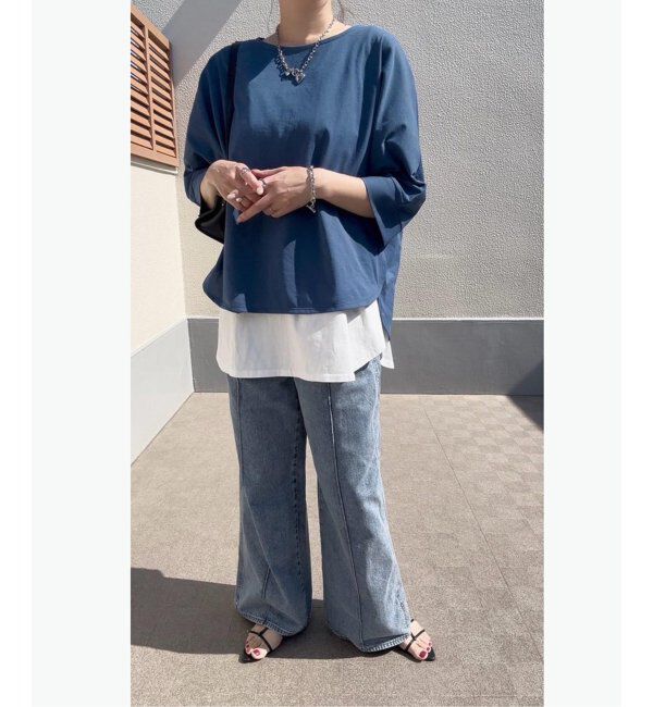 ikka「【雑誌InRed5月号掲載】【親子おそろい】梨地ジョーゼットドルマンプルオーバー」|その他|