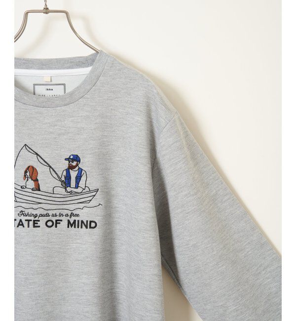 ikka「ポンチ刺繍ロンT」|Tシャツ・カットソー|