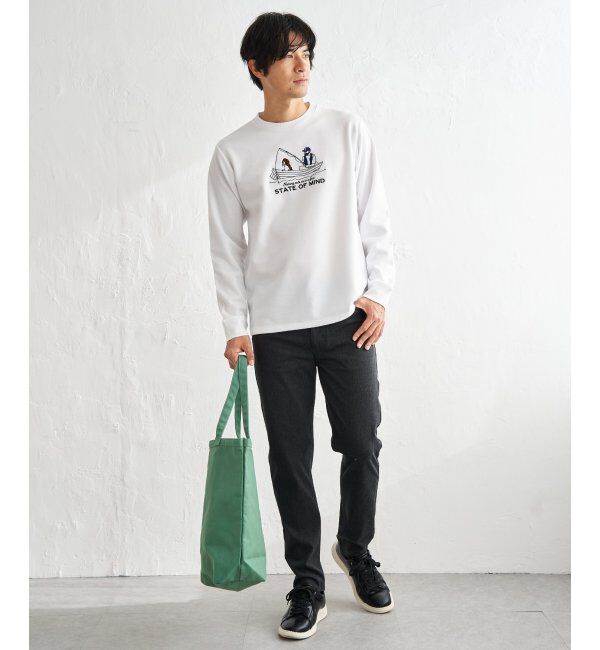 ikka「ポンチ刺繍ロンT」|Tシャツ・カットソー|