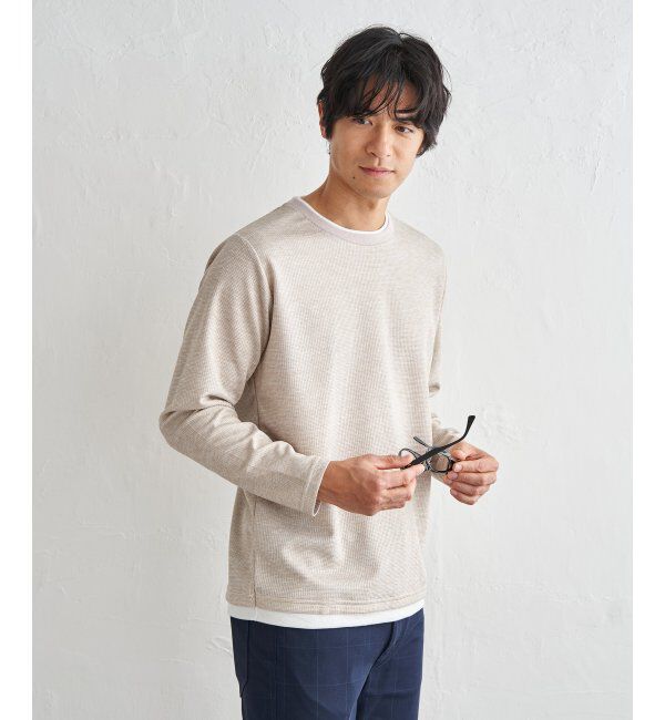 ikka「速乾ピケレイヤードロンT」|Tシャツ・カットソー|