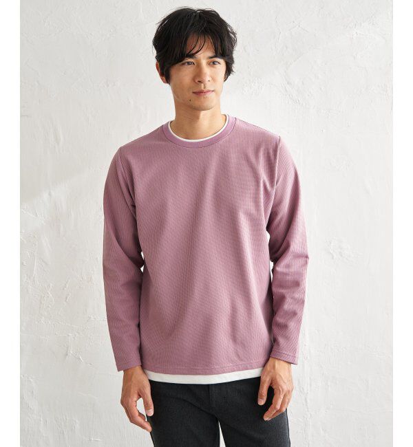 ikka「速乾ピケレイヤードロンT」|Tシャツ・カットソー|