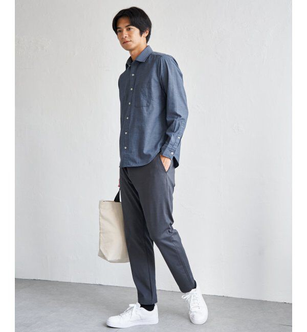 IKKA LOUNGE「デニムライクスイスカラーシャツ」|シャツ・ブラウス|